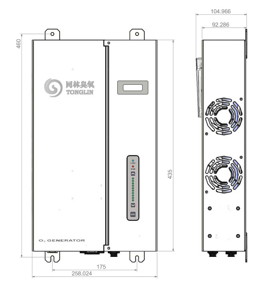 M10G臭氧發(fā)生器尺寸